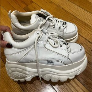 Buffalo London white platform sneakers size 38